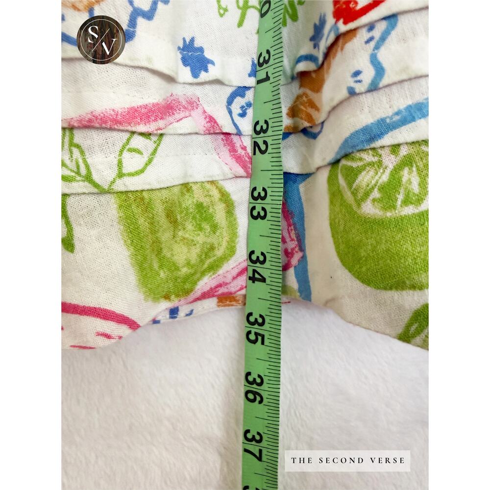 NEW CYNTHIA ROWLEY Girls Just Want To Have Brunch Mini Woven Linen Dress Large - Picture 9 of 11